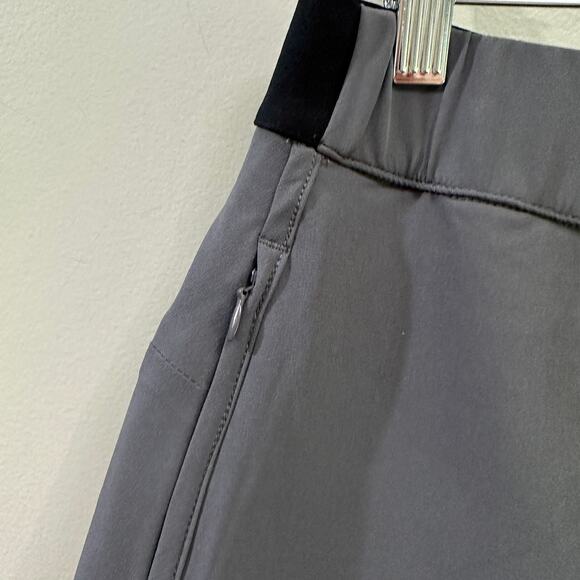 Hi-Tec Gray Skort L Large Elastic Waist Zipper Pockets Skirt w/ Built In Shorts - Picture 4 of 10